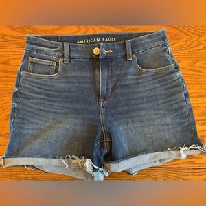 American Eagle Outfitters Women's Dark Blue Jean Shorts